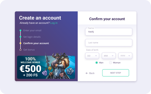 Safecasino Kroky registrace 3